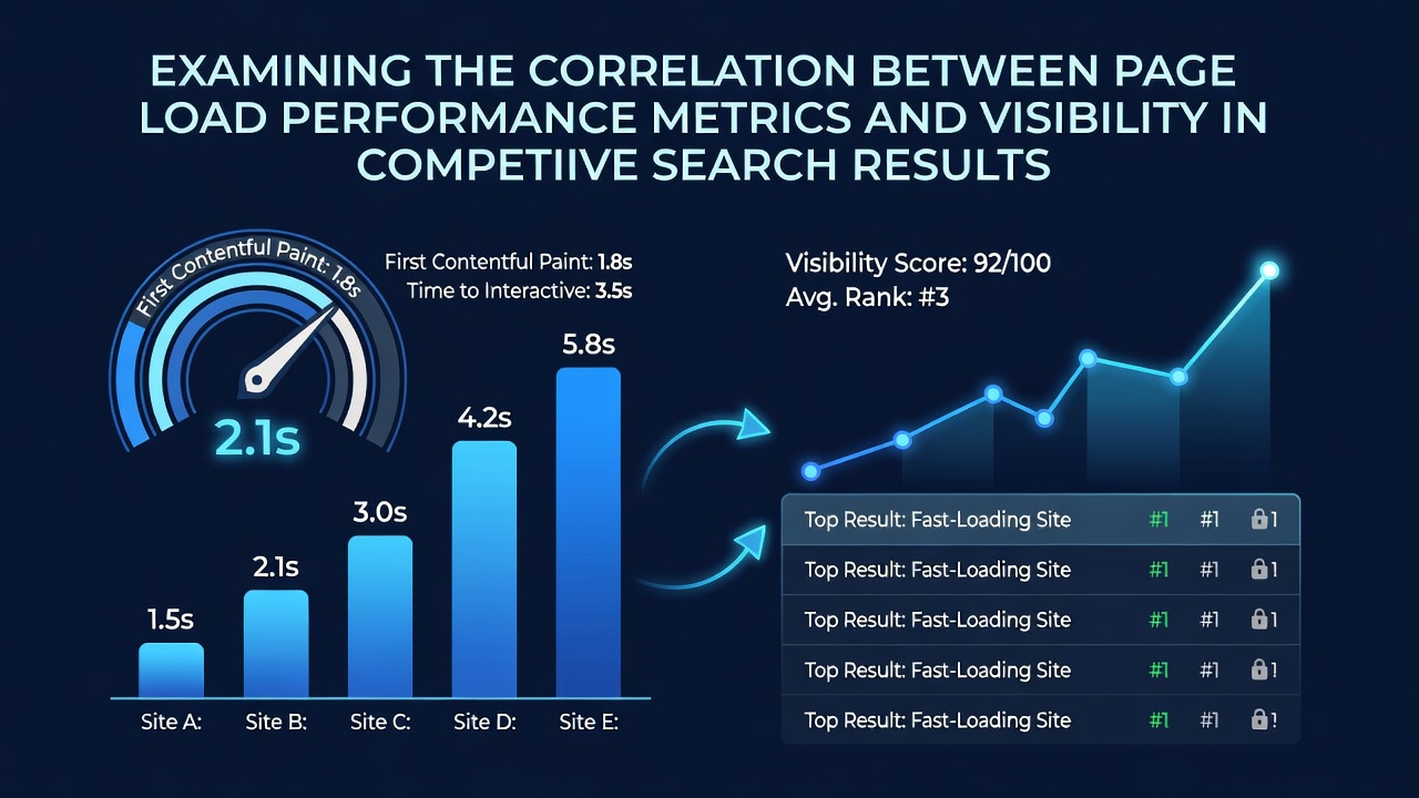 Examining the Correlation Between Page Load Performance Metrics and Visibility in Competitive Search Results